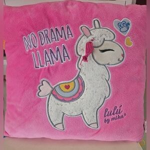 Pink 'No Drama Llama' Decorative Pillow